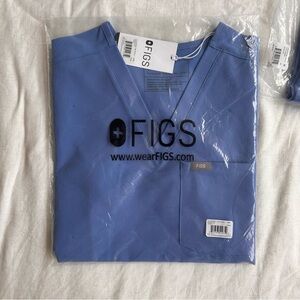 Figs new with tags Catarina scrub top ceil blue